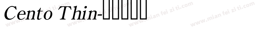 Cento Thin字体转换